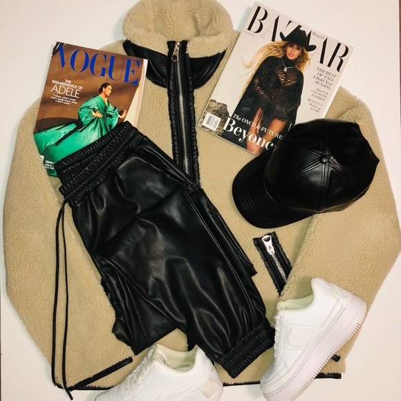 MICHAEL KORS Vegan Leather Joggers - Picture 1 of 7